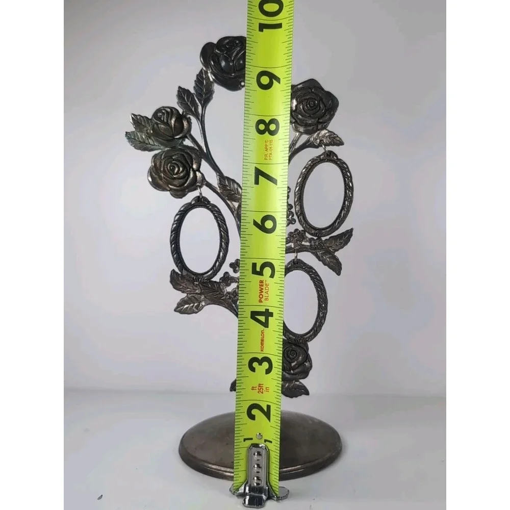 Godinger Silver Art Co. Plated Hanging Picture Frame Tree Roses Flowers Vintage